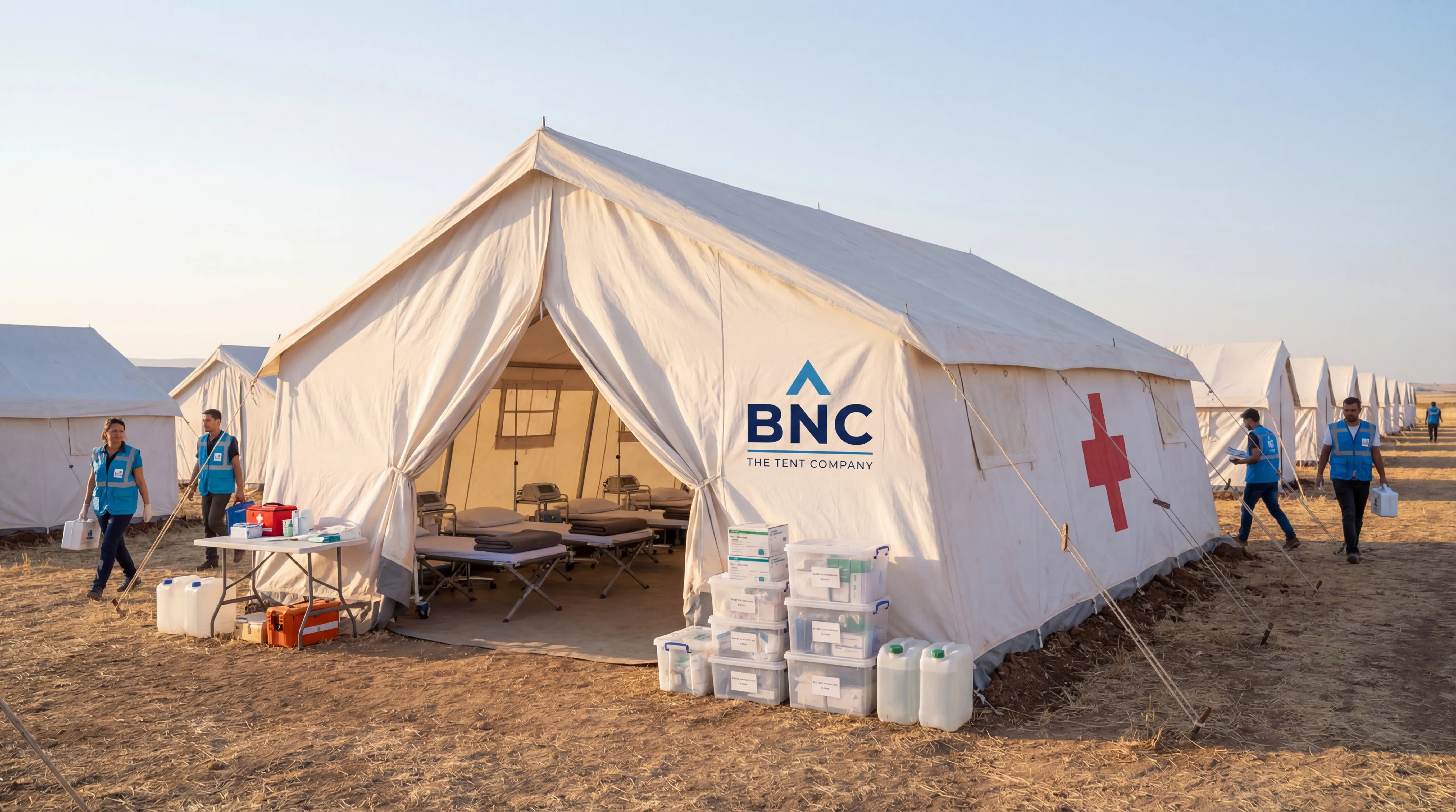 Field hospital medical tent manufactured by BNC Pakistan