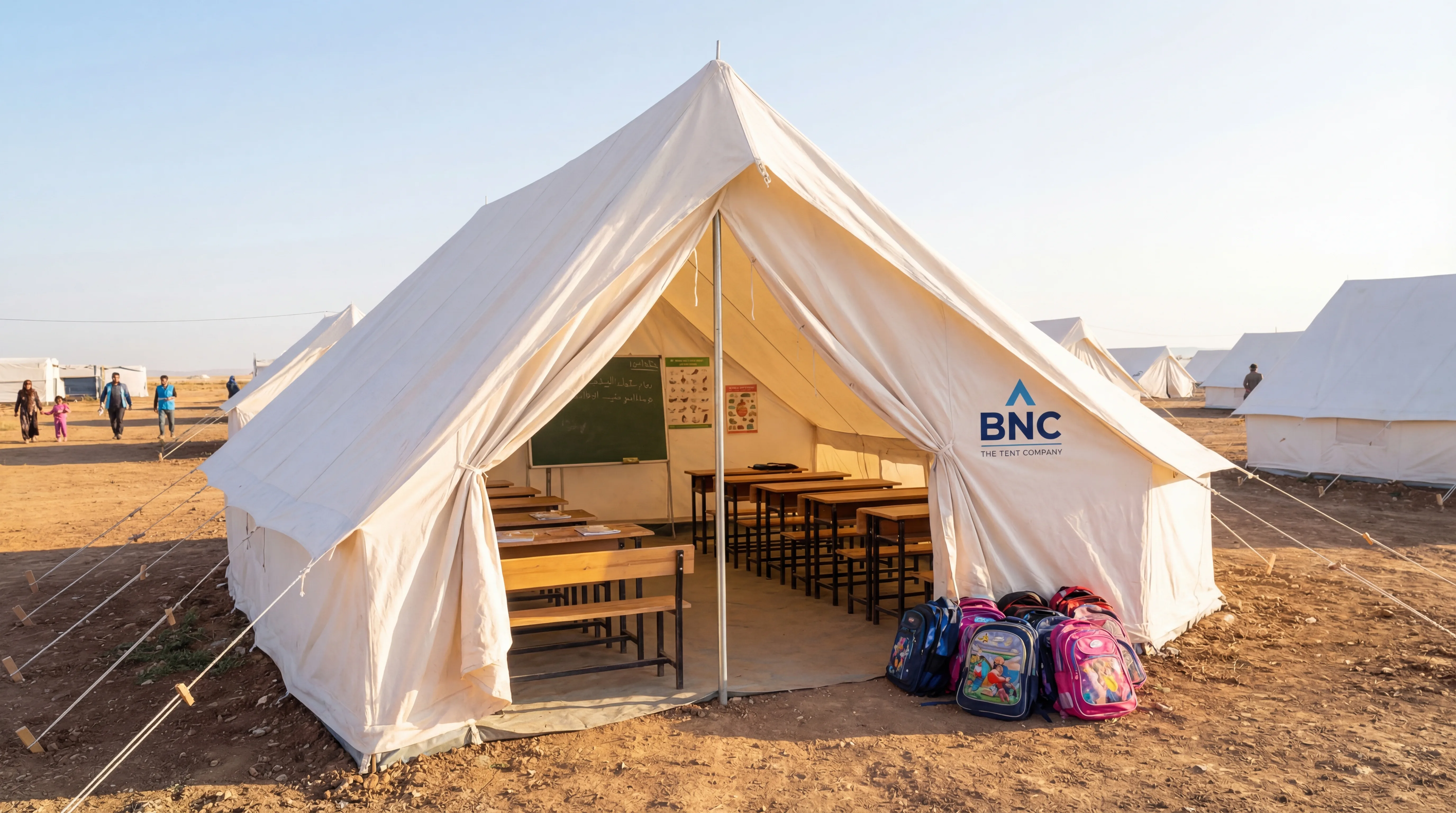 Temporary school classroom tent by BNC